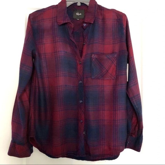 Rails | Hunter Plaid flannel shirt, currant and navy - Picture 1 of 8